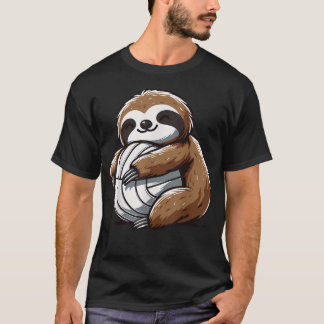 Sloth Volleyball Funny Lazy Sloth With Volleyball T-Shirt