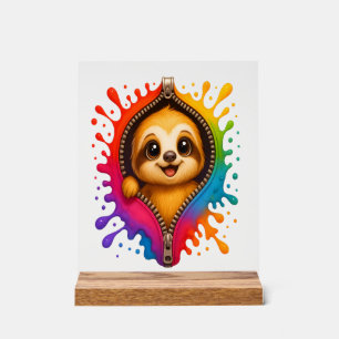Sloth Watercolor Acrylic Sign
