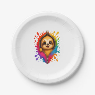 Sloth Wear Sunglasses Hawaiian Vintage Paper Plate
