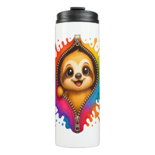 Sloth Wear Sunglasses Hawaiian Vintage Thermal Tumbler
