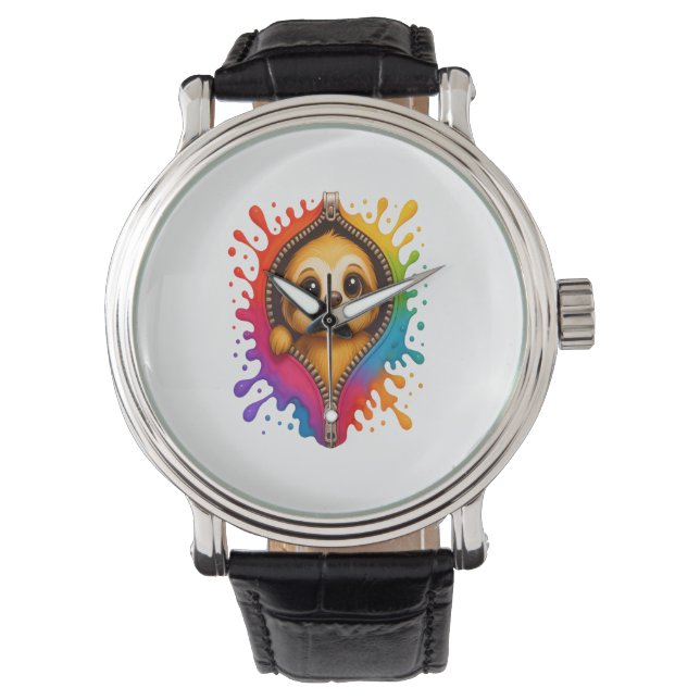 Sloth Wear Sunglasses Hawaiian Vintage Watch (Front)