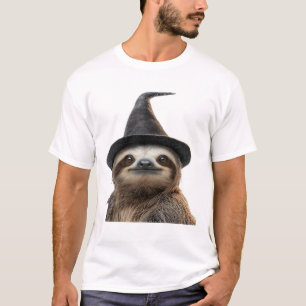 Sloth Wearing Halloween Witch Hat Classic T-Shirt