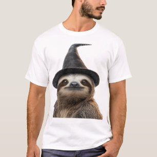 Sloth Wearing Halloween Witch Hat Classic T-Shirt