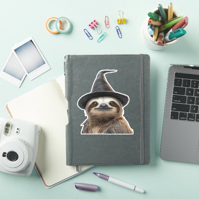 Sloth Wearing Halloween Witch Hat Classic T-Shirt (iPad Cover)