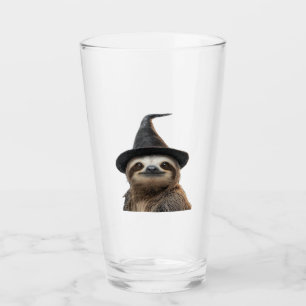 Sloth Wearing Halloween Witch Hat Classic T-Shirt Glass
