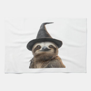 Sloth Wearing Halloween Witch Hat Classic T-Shirt Tea Towel