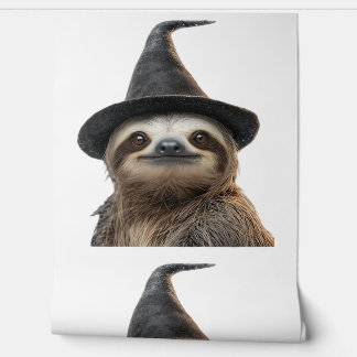 Sloth Wearing Halloween Witch Hat Classic T-Shirt Wallpaper