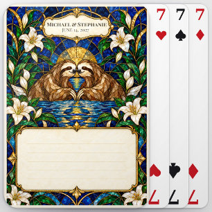 Sloth Wedding Guest Book Signing Deck Playing Cards