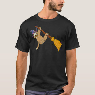 Sloth Witch Lazy Halloween Costume Cute Animal T-Shirt