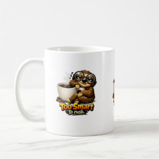 Sloth with Coffee – Too Smart to Rush Mug