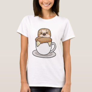 Sloth with Cup of Coffee T-Shirt