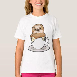 Sloth with Cup of Coffee T-Shirt