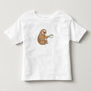 Sloth with Cup of Coffee Toddler T-Shirt