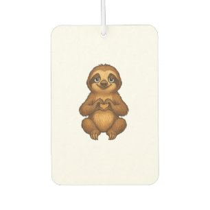 Sloth with Heart _ Sweet Sloth with Heart Symbol T Car Air Freshener