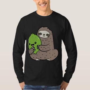 Sloth With Lime Fruit Cute Lime And Sloth T-Shirt