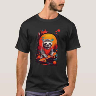 Sloth with skateboard on halloween night Classic T T-Shirt