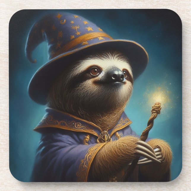 Sloth Wizard Coaster (Front)