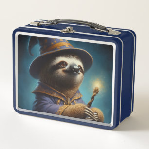 Sloth Wizard Metal Lunch Box