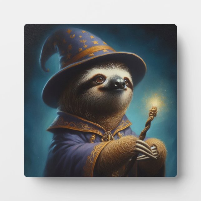 Sloth Wizard Plaque (Front)