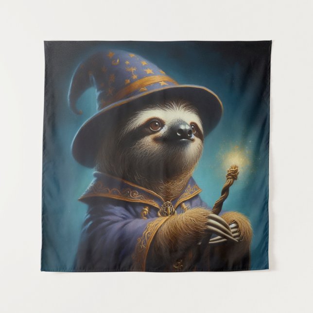 Sloth Wizard Tapestry (Front)