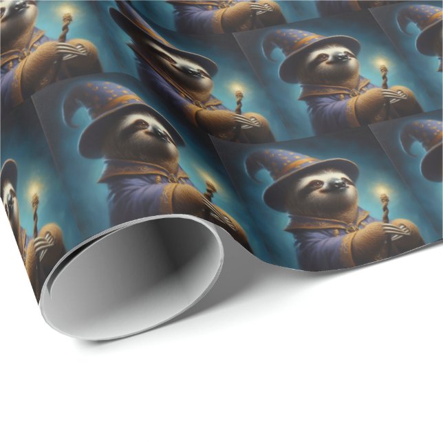 Sloth Wizard Wrapping Paper (Roll Corner)