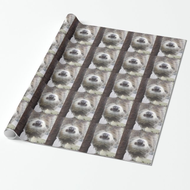 Sloth Wrapping Paper (Unrolled)