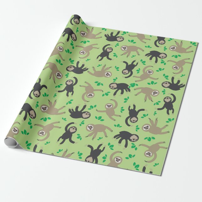 Sloth Wrapping Paper (Unrolled)