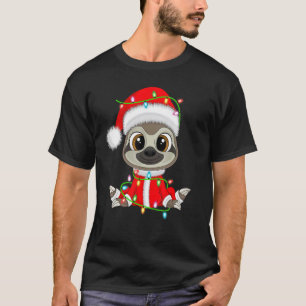 Sloth Xmas Lighting Santa Sloth Christmas T-Shirt