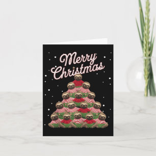 Sloth Xmas Tree Sloths Christmas Tree Tank Top Card