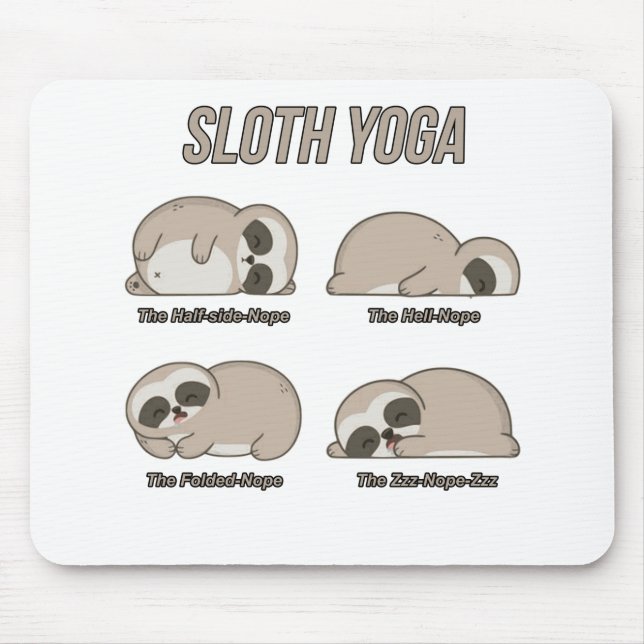 Sloth Yoga Mouse Mat (Front)