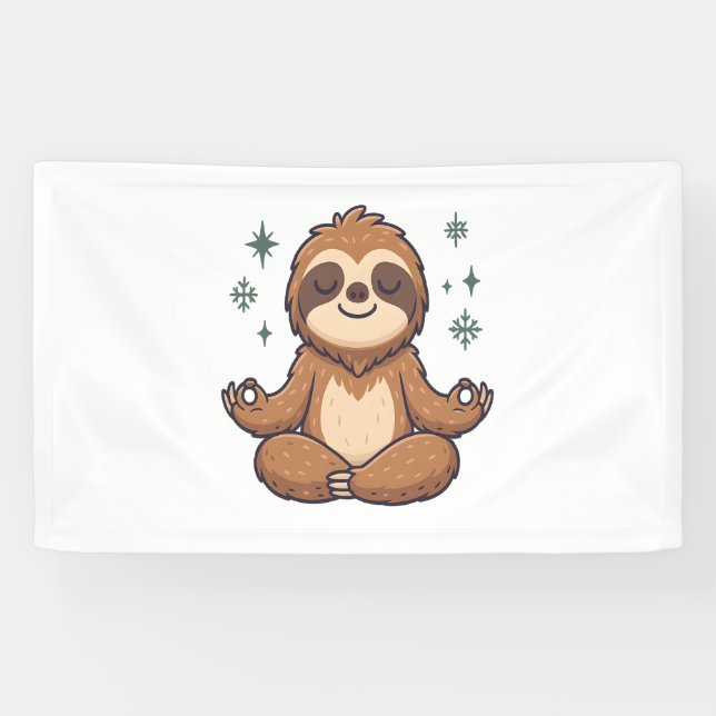 Sloth Yoga Sloth Banner (Horizontal)