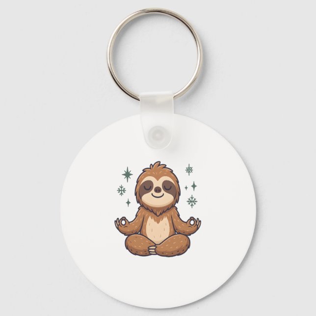 Sloth Yoga Sloth Key Ring (Front)