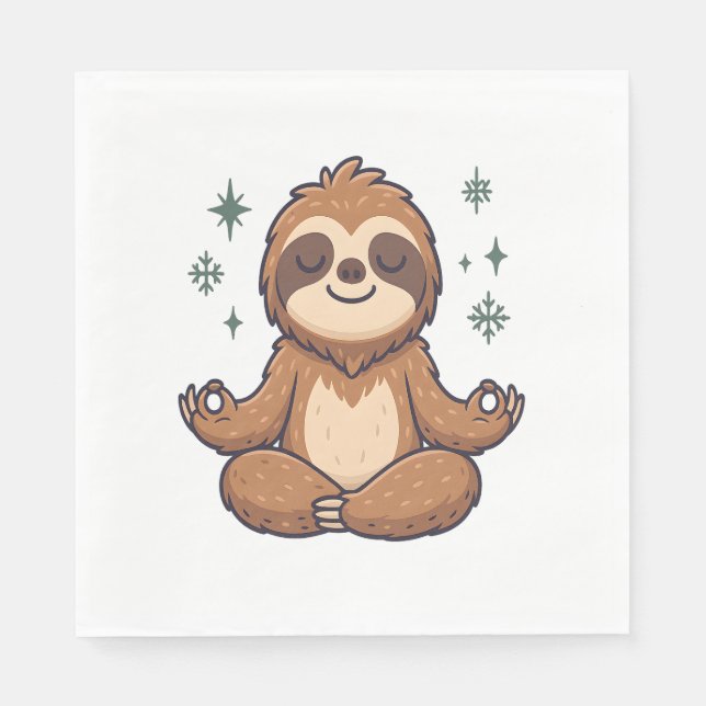 Sloth Yoga Sloth Napkin (Front)