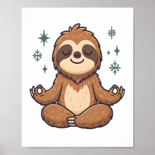 Sloth Yoga Sloth Poster