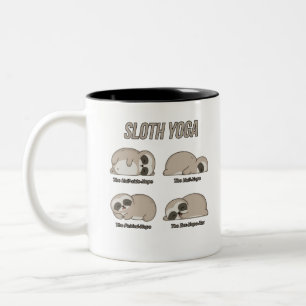 Sloth Yoga Two-Tone Coffee Mug