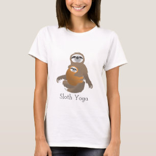 Sloth Yoga with Mummy and Baby T-Shirt