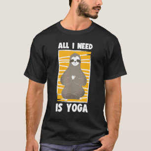 Sloth Yoga Workout Meditation Stretch Pilates Yoga T-Shirt