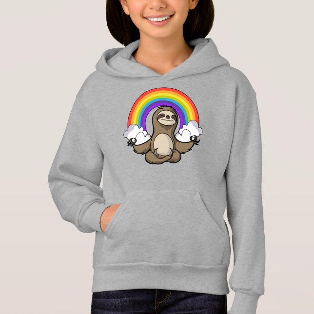 Sloth Zen Yoga Meditation Rainbow Animal (Front)