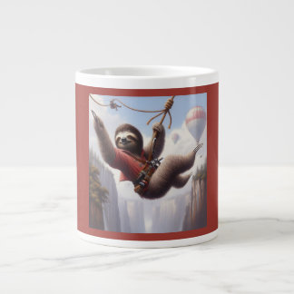 Sloth Ziplining Large Coffee Mug