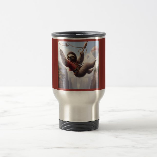 Sloth Ziplining Travel Mug (Center)