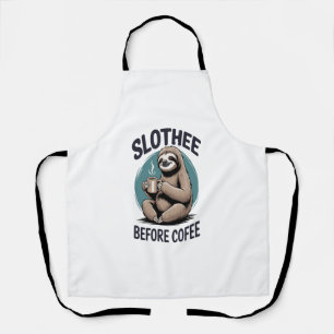 Slothee before coffee Sublimation Apron