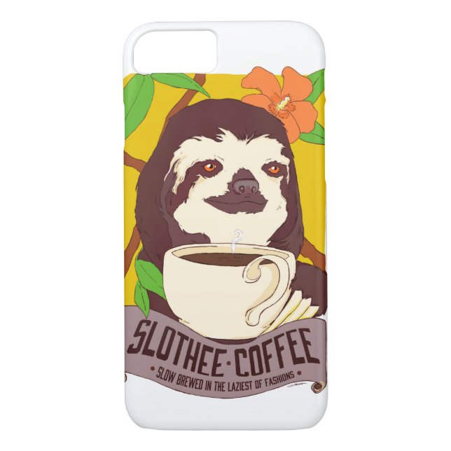Slothee Coffee Phone Case (Back)