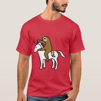 Slothicorn Riding Unicorn girl T-Shirt
