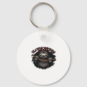 Slothoween Chill And Thrill - Creepy Sloth Classic Key Ring