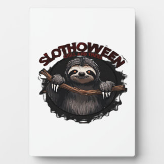 Slothoween Chill And Thrill - Creepy Sloth Classic Plaque