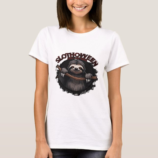 Slothoween Chill And Thrill - Creepy Sloth Classic T-Shirt (Front)