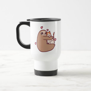 Sloths and Cats Are Best Friends     Travel Mug
