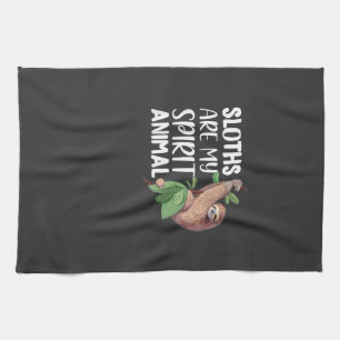 Sloths are my Spirit Animal lazy cute Sloth T-Shir Tea Towel