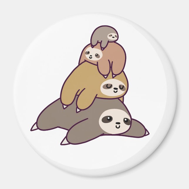 Sloths background  magnet (Front)