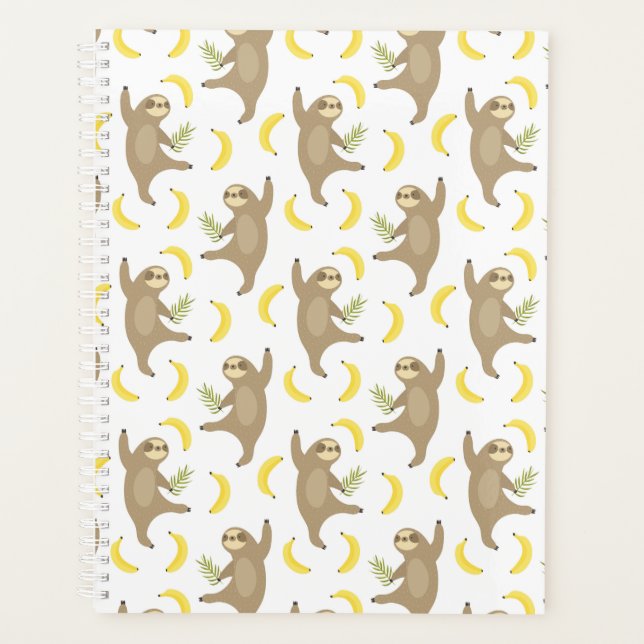 Sloths & Bananas Pattern Planner (Front)